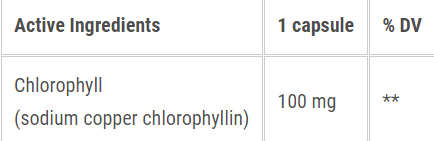 Chlorophyll 100 мг - 90 веган капс